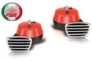 Fanfare Zweiklang Elektro rot 112 dB Markenware FISA Italien