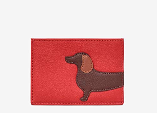 Lichfield Yoshi - Tarjetero, diseño de Perro Salchicha con Lunares Rojos