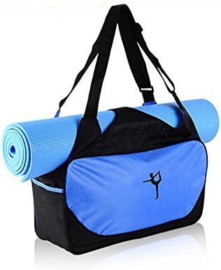 UXELY Yoga Mat Bag, Yoga Fitness Mat Sports Bag Shoulder Bag Waterproof Pilates Mat Case Bag Carriers (Sky blue)