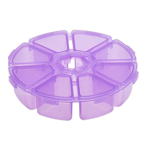 Voberry®1 Pcs Plastic Purple 8 Grids Plastic Desktop Storage Box Cosmetic Case (Pink)