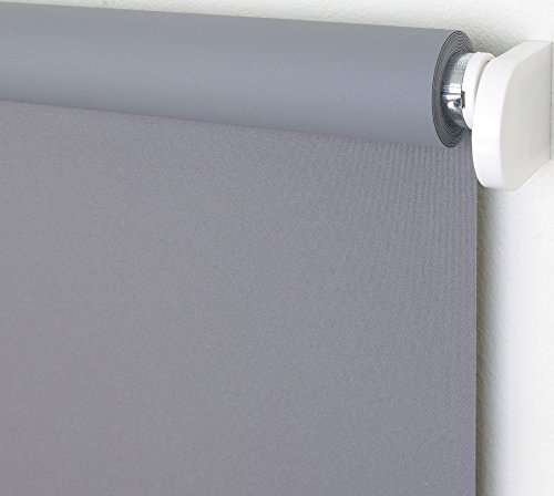 GARDUNA PULL Verdunkelungs-Rollo # dunkelgrau 132cm # viele Farben & Größen – komplett verdunkelnd / BLACKOUT Mittelzugrollo Springrollo Schnapprollo - 4