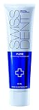 Con Swissdent Pure Whitening Toothpaste las decoloraciones y los depósitos de los dientes se eliminan suavemente y los dientes se vuelven visiblemente más blancos. Las enzimas de frutas de papaya, piña y kiwi y las perlas frescas aseguran esto