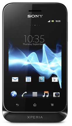 détail Sony Xperia Tipo Smartphone Google Android 4.0 (ICS) aGPS/GSM GPRS/EDGE Wi-Fi Mémoire interne 2,9 Go Noir