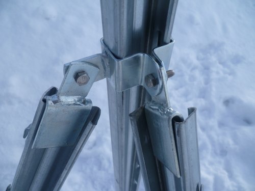 1 Eck-Strebenset für Z-Profil Pfahl Wildzaun Forstzaun - 3
