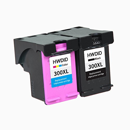 HWDID wiederaufbereitete 300XL Druckerpatronen Ersatz für HP 300 XL CC641EE CC644EE für Deskjet D5660 F2400 F2410 F2420 F2430 F2440 F2480 F2492 F4200 F4210 (Schwarz , Farbig)