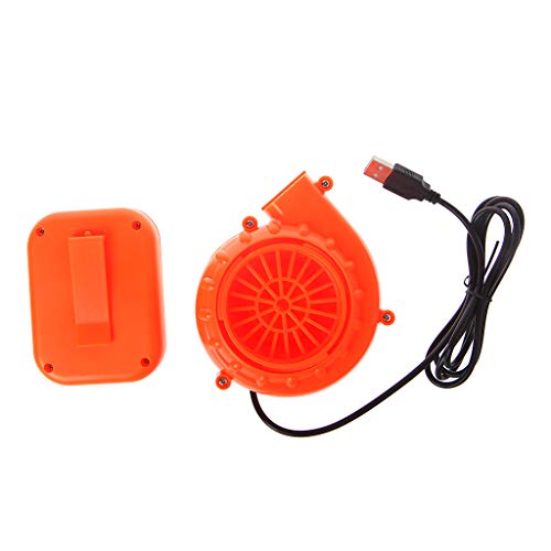Preisvergleich Produktbild Elektrischer Mini-Ventilator Luftgebläse für aufblasbares Spielzeug Kostüm Puppe batteriebetrieben USB