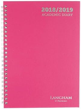 Langham by Ryman Wiro Diary Week to View A5 Mid-Year 2018-2019 - Color: Pink