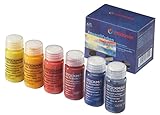 Colores: 01 Carmine | 02 zinoberrot | 04 oro | 05 amarillo limón | 10 azul ultramar azul | 18 azul de Prusia