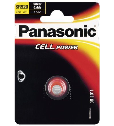 Preisvergleich Produktbild Knopfzelle Silberoxid - Uhrenbatterien SR 920 EL Panasonic 1BL