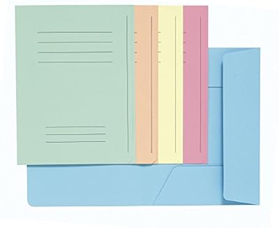 Exacompta - Réf. 235000e - Paquet 50 Chemises Imprimées 3 Rabats Super 210 - 24x32cm - Couleurs Assorties