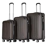 bannisters hudson hartschalenkoffer-set hochwertiges Zahlenschloß mit verstellbarer Zahlenkombination