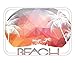 Produktbild LuckMats Doormat Tropical Decor Beach Island and Palm Trees Illustration Decorative Design Print Art Orange and White