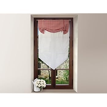 rideaux cuisine vichy rouge et blanc