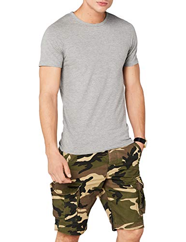 Jack & Jones Jones - Camiseta de manga corta con cuello redondo para hombre, Grau (LIGHT GREY MELANGE JJ LIGHT GREY MELANGE), Medium