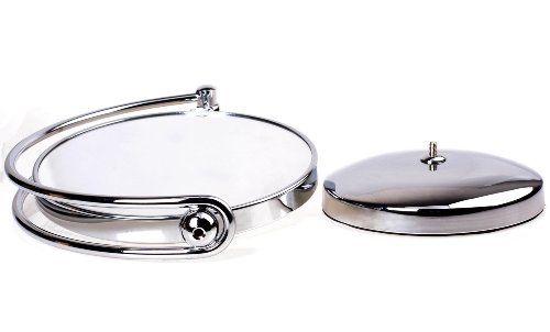 HIMRY Standspiegel 10x Vergrößerung, 8 inch, C-förmiges Design, Kosmetikspiegel 360° drehbar. Verchromten Schminkspiegel Rasierspiegel Badzimmerspiegel, Zweiseitig: Normal+ 10fach Vergrößerung, KXD3110-10x - 6