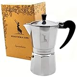 ✔GENUSS---Einen Espresso mit diesem Espressokocher zu kochen, ist nicht einfach nur einen Espresso kochen, es ist ein pures Erlebnis. Da solche Erlebnisse nur halb so viel Freude bereiten, wenn man Sie nicht teilen kann, hat der Espressokocher ein Fassungsvolumen von bis zu 6 Tassen.