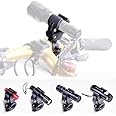 LIGHTER HOUSE Rubber + Plastic + Metal Black Colour 360 Degree Bike Flashlight Holder Cycling Bicycle Bike Mount Holder for LED Flashlight Torch Clip Clamp Riding Biking - Black