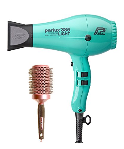 Parlux 385 Power Light Ionic and Ceramic Mint Green + Free Brush