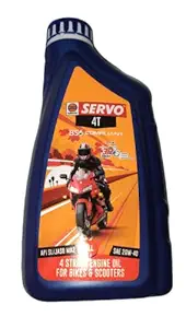 Servo 4T 20W-40 API SL Engine Oil for 4 Stroke 2/3 Wheelers (1 L)