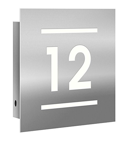 Preisvergleich Produktbild frabox LED-Edelstahl Design Hausnummernleuchte Namur Special, mit Dämmerungsschalter
