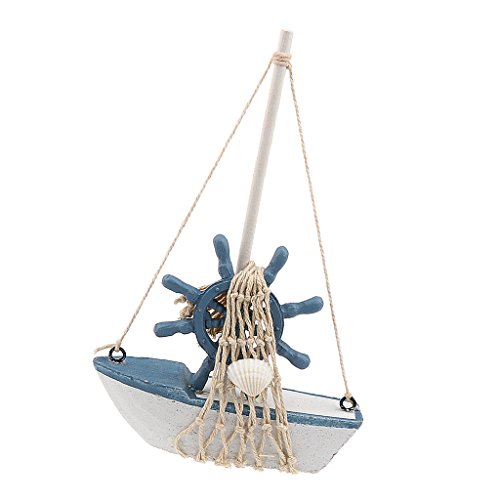 Generic Maritime Holz Mini Segelboot Segelschiff / Boot-Modell Tisch Geschenk Dekor - Ruder