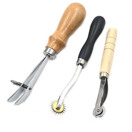 Hrph 18pcs Fertigkeit DIY handgemachte Werkzeuge Schlags-Edger Trench Geräte Gürtel Schlags Set Lederhandwerkzeuge - 2