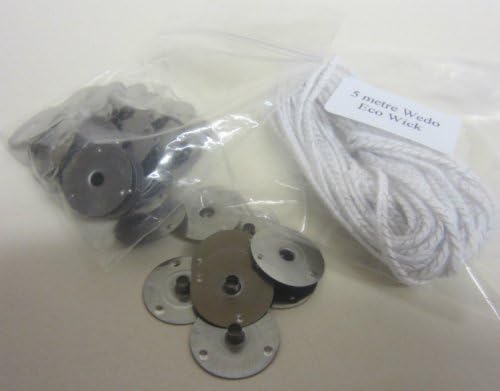 whicksnwhacks ® 5metre Wedo Eco16 (85mm) Candle Making Wick + 50 Sustainers