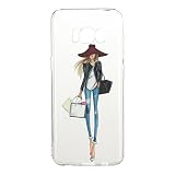 Samsung Galaxy S8 Plus Hülle Silikon,Galaxy S8 Plus Case,Galaxy S8 Plus Schutzhülle,Felfy Transparent Ultra Dünn Slim Soft Gel Silikon Handyhülle Schutzhülle TPU Clear Case Wassermelone Bananen Pony Flamingos Löwenzahn Traumfänger Farbe Muster Backcover Bumper Handytasche Anti Scratch Handyhülle Handycover Etui Tasche für Samsung Galaxy S8 Plus [Einkaufen Mädchen] + 1x Silver Stylus+ 1x Bling Dust Plug [Zufällige Farbe] - 2