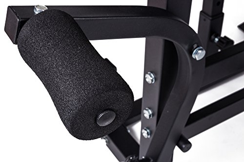 Hop-Sport Hantelbank Kraftstation 1075 mit Latzugturm, Lang-, Curl- & Kurzhantel und Gewichten 50kg bis 160kg - 5