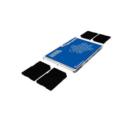 Flashwoife Turtle-SD4BL Speicherkartenetui für 4 x SD Speicherkarten Aufbewahrungsbox im Kreditkarten-Format – transparent und blau - 2