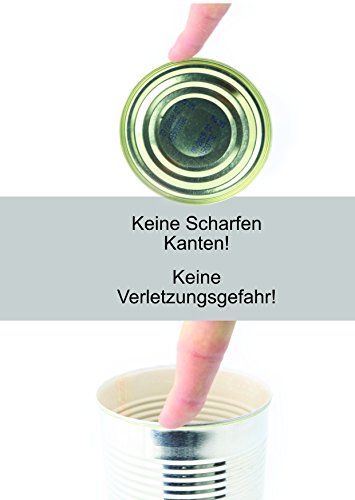 Dosenöffner Büchsenöffner Küchenhelfer Deckelöffner Sicherheits öffner Konservenöffner Edelstahl Schwarz / keine Scharfen Kanten / Wiederverschliessbar / Gatrodosen bis 25L. / NOVA Multican Can opener - 7