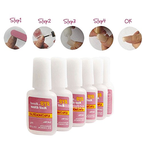 1 Pc 10g False Nail Art Glue with Brush