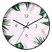 Produktbild Wanduhr/Quarzuhr, rundes grünes Blattmuster, leise dekorative Uhr, geeignet für Wohnzimmer, Schlafzimmer, Küche, Büro