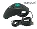 Produktbild USB Maus mit Trackball, YUMQUA Mouse Trackball mit USB Kabel in hand Tragbare 4D Wired Trackball Maus Finger hand Gehalten -Dolphin Shape-schwarz
