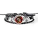 Produktbild DLIAAN Armband 12 Konstellation Armband Charms Zodiac Gemini Glas Cabochon Punk Schmuck Schwarz Multilayer Leder Armband Frauen Männer Geschenk
