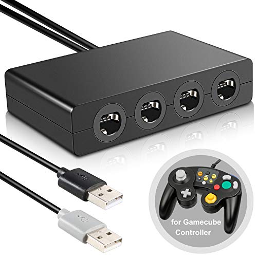 ECHTPower Gamecube Controller Adapter, Wii U Gamecube Controller Adapter, 4 Ports USB NGC Controller Gamepad Konverter fr Nintendo Switch/Wii U/PC Super Smas Bros(Kein Treiber Erforderlich) ECHTPower Gamecube Controller Adapter, Wii U Gamecube Controller Adapter, 4 Ports USB NGC Controller Gamepad Konverter fr Nintendo Switch/Wii U/PC Super Smas Bros(Kein Treiber Erforderlich)