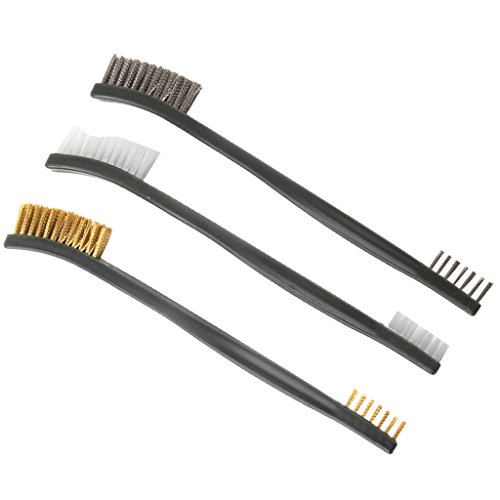 3pc Drahtbuerstengarnitur Messing Nylon Edelstahl Borstenreinigungswerkzeug Reinigungsmittel - 6