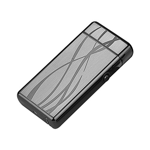 Aokvic USB elektronisches Feuerzeug aufladbar lichtbogen (Schwarz) - 3