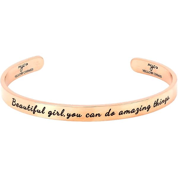 Yellow Chimes 'I Am With You Always' Bracelet - Stainless Steel Inspirational Karma Bangle For Men & Women - View #4