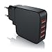 Produktbild CSL - USB Netzteil 4-Port / Ladegerät mit 4000mA (bis zu 2,4A pro Port / Schnellladeadapter)| 4-Port USB Ladeadapter / USB Charger | 5V DC USB Ladeadapter | effektiver Schutz vor Kurzschlüssen und Überlast | geeignet für Handys, Smartphones, Tablets uvm.