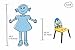 Fantasy Fields - Pirate Island themed Kids Wooden 2 Chairs Set Blue & Purple  (Table Sold Seperately)| Hand Crafted & Hand Painted Details | Child Friendly Water-based Paint
