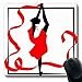 Produktbild Luancrop Mousepads EIN Ballett-Ballerina-rotes Kleid, das auf Balanceakt-Sport-Erholungs-Band-Schwarz-Körper-rutschfesten Spiel-Mausunterlage-Gummi-länglicher Matte Steht