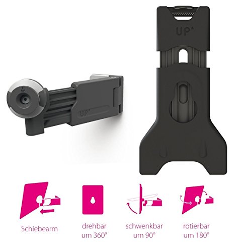Exelium UP460 Set für Tablet PCs: Universalhalterung für Bildschirmdiagonalen von 18cm (7 Zoll) bis 30cm (12 Zoll), inkl. schwenkbarem Teleskoparm-Wandhalterung (UP400), schwarz