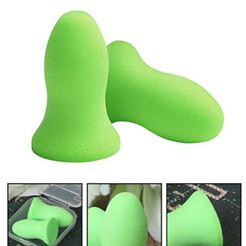 Preisvergleich Produktbild EROSPA® Ohrstöpsel Gehörschutz - 5 Paar - Reisen Schlafen Ruhe - Grün - Mit Aufbewahrungsbox