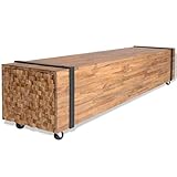 mueble tv teca segunda mano 【Multifuncional】Este soporte de TV de madera de teca de alta calidad cuenta con un estilo industrial único que lo convierte en un gran mueble para su sala de estar o área de entretenimiento. También se puede utilizar como mesa de centro, aparador o tablero bajo.