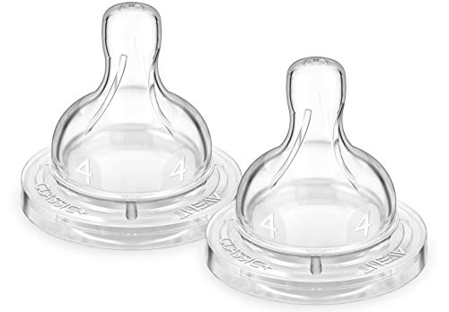 Philips Avent SCF634/27 - Tetina de silicona anti-cólicos con flujo rápido, compatibles con el biberón Classicm 6m+