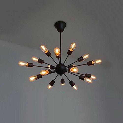 Lingkai 18 Luz Industrial estilo Sputnik lampara colgante lámpara de araña, Iluminación de techo vintage
