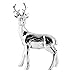 Produktbild Dadeldo-Home Hirsch Rentier Deko-Figur Resin Silber Xmas Weihnachten (13x8x3cm)