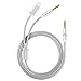 Price comparison product image iPhone X AUX Cable, Aux Cable to iPhone 7 iPhone 8 in Car Lightning to 3.5mm Headphone Jack Stereo Audio Cord Adapter Compatible iOS&Android for 7 Plus 8 Plus iPad iPod Speaker Headphone (Silver)