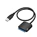 Produktbild halonzhor Konverter USB 3.0 auf SATA Adapter UASP USB SATA Konverter USB 3.0 SATA Kabel Festplatten Dockingstation für 2,5"/3,5" SATA I II III Festplatten Laufwerke HDD/SSD mit 12V/2A AC Netzadapter